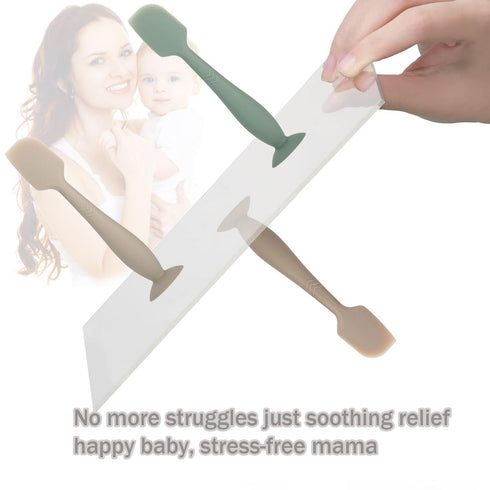 Baby Diaper Cream Spatula - Baby Diaper Rash Cream Applicator for Butt Paste Diaper Cream - Newborn Essentials (gray