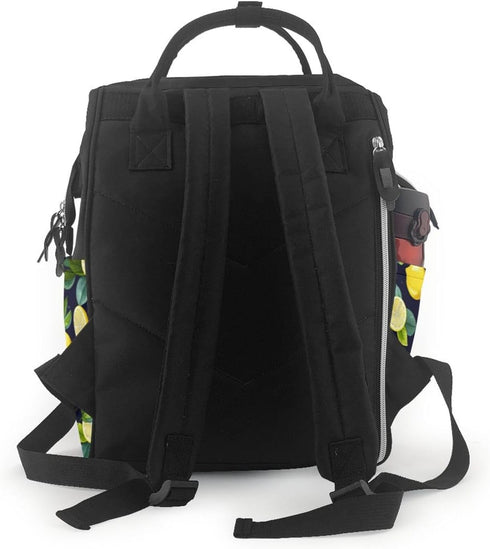 DWVTSLH Backpack Mummy Backpack Lemon fruit Diaper Bag Multifunction Nappy Bags Waterproof Large Capacity Travel