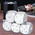 Set Set 5Pcs Set 6 Precision Aluminum Alloy Dice Solid Metal Dice Table Game Dice Poker Games Dices with Case (Silver