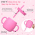 Baby Feeding Utensils Set, 7 Pcs Silicone Toddler Supplies - Adjustable Bibs, Suction Divided Plate, Placemat, Sippy Cup