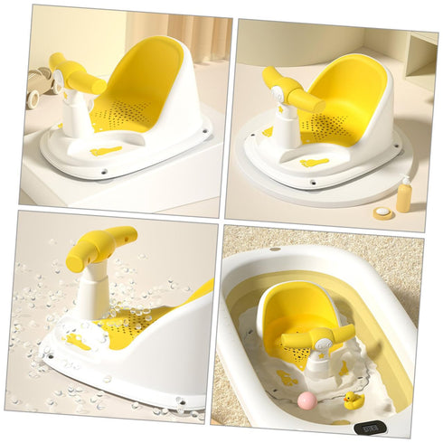 Yardwe Bath Seat for Newborns and Boy Girl Comfortable Support Featuring Firm Hold Non-Slip Bathtub Chair for Safe