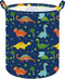 19.7 Inch Dinosaur Round Kids Laundry Hamper, Dino Laundry Basket with Handles, Baby Toys Storage Organizer for Boys &