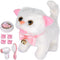 WorWoder Interactive Plush Cats for Kids, Lifelike Walking Toy Robot Kitten Pet, Cute Stuffed Kitten for Girls (White)