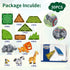 Voxifyx Set 5-7 Magnetic Tiles Grassland Animals Theme Toys, Magnet Tiles Building Blocks Toys for Kids Ages Year Old