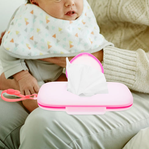 Healifty Baby Wipes Dispenser Box Portable Wet Tissue Pouch Case with Belt Clip for on The Go Lightweight Travel Wipe