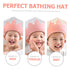 KOMBIUDA Boy Girl Bath Caps Adjustable Shampoo Hat for Boy Girl Crown Shape Design for Fun Bathing Protects Eyes