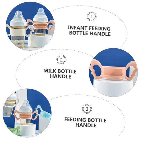 Comfortable Silicone Feeding Bottle Handle with Wing Design