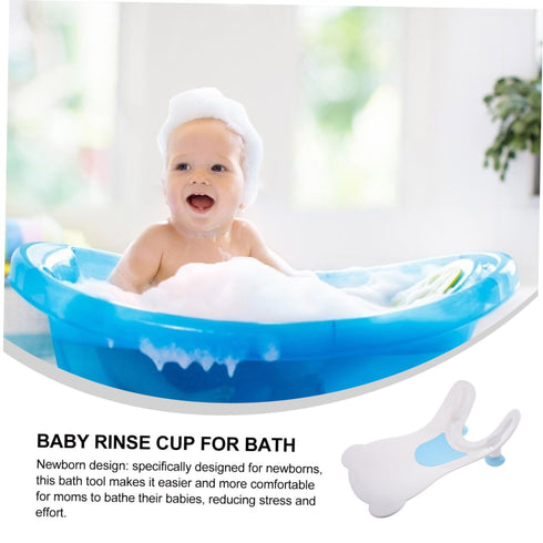 HANABASS Portable Baby Bathing Basin for Newborns Foldable Infant Bath Seat Easy-to-Clean Rinse Cup for Bathing