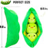Beans,9.8''/25cm) AOQI Giant Peas in A Pod Plush Toy Pea Pod Pillow Cute Pea Stuffed Toys Plant Doll Various Sizes