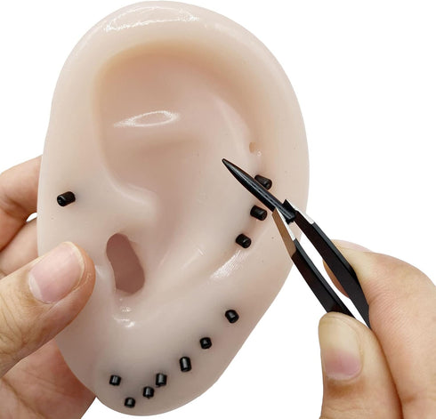 Novelty Ears Shaped Popping Pimples Toy, Decompression Blackhead Remover with Upgraded Tweezers