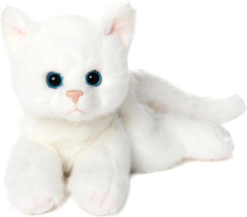 Bearington Lil' Muffin Small Plush Stuffed Animal, 8 Inch White Cat Kitten