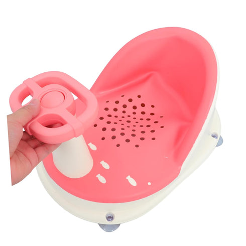 Toyvian Suction Cups Bath Seat Comfortable Non Slip Bath Chair with Quick Drainage System Portable Design for Home
