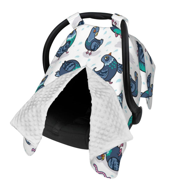 Zhbvncp Funny Pigeons Baby Car Seat Cover & Breastfeeding Nursing Cover - Breathable