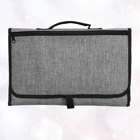 Compact Portable Diaper Changing Mat - Grey Nappy Pad
