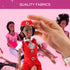 6 Set 11.5" Pack Liberty Imports of African American Black Toy Dolls - Premium Fashion Style Diversity Role Play Dolls