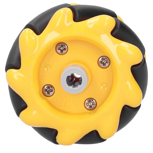 Mecanum Wheel 48mm Omni Directional Electric Motors Parts for Smart Robot Car Accessories DIY Components, 2 Pairs.