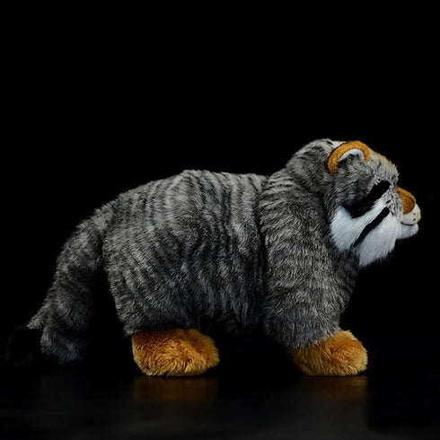 ZHONGXIN MADE 12.6" Pallas Cat Plush Toy, Soft Realistic Gray Stuffed Animal for Kids