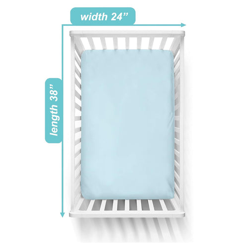 TL Care 2 Pack 100% 38" 24" Pack Natural Cotton Fitted Mini Crib Sheets x - Soft & Breathable Small Nesting Portable