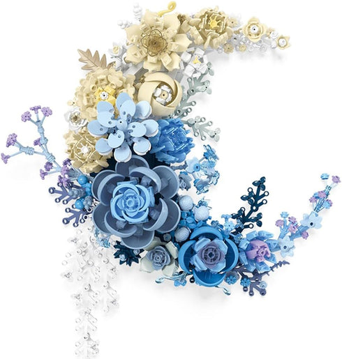STOZAOKN Flower Bouquet Building Set,Artificial Flowers Botanical Collection Blocks Kit for Women,Teen Girls