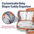 Melliberry Baby Diaper Caddy Changing Table Organizer - Baby Basket Diaper Caddy Organizer with Handle - Basket