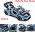 iPariser Alloy Collectible Blue Senna Toy Vehicle Pull Back DieCast Car Model with Lights and Sound