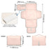 Kagirah Plain Light Pink Portable Changing Pad with Built-in Pillow, Waterproof Foldable Baby Diaper Changing Pads