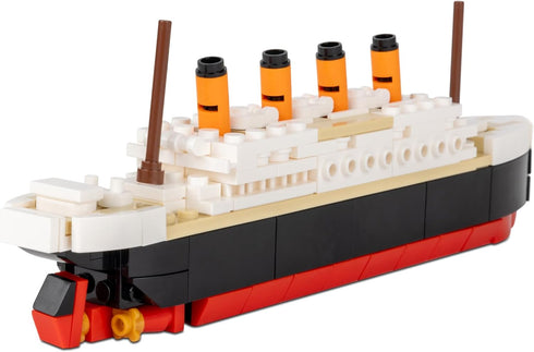 Set 217-Piece 3D Brick Loot Titanic Building Lego Compatible Ship Model Kit, DIY Mini Bricks Puzzle STEM Toy for Adults