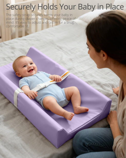 31.5" 16" Baby Changing Pad - Vegan Leather Changing Pad, Wipeable Changing Pads, x Diaper Waterproof PU Changing Mat