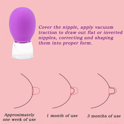 Josuyofo 4PCS Mommy Nipple Corrector for Flat or Inverted Nipples Nipple Sucker Nipple Puller Women Breastfeeding