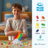 PLUS PLUS 240 Piece Rainbow Mix Interlocking Building Blocks for Kids, Open Ended STEM Classroom Mini Toys