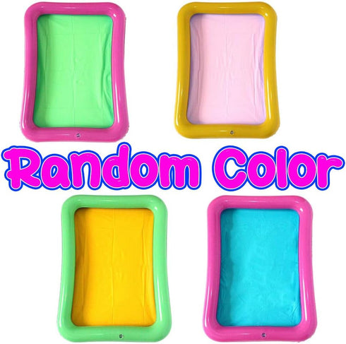 23x17) Topwon Inflatable Sand Tray for Kids - Portable Sand Box with Molds - Random Color (Random Color