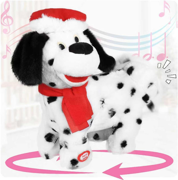 SdeNow Twerking Dog Toy Booty Shaking Walking Santa Claus Puppy Musical Animated