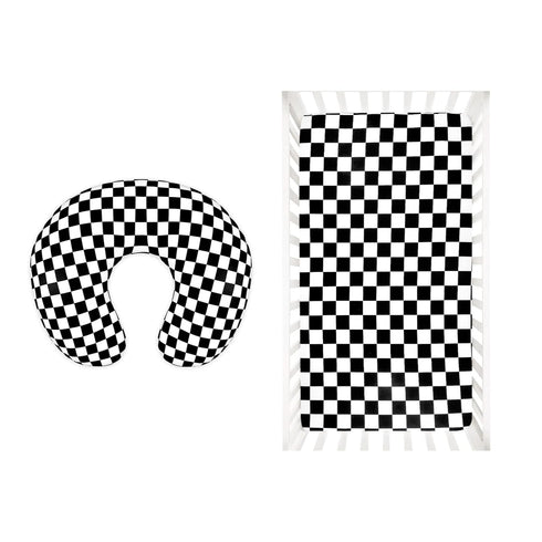 Nursing Pillow Cover and Fitted Crib Sheets for Baby Boys and Girls,