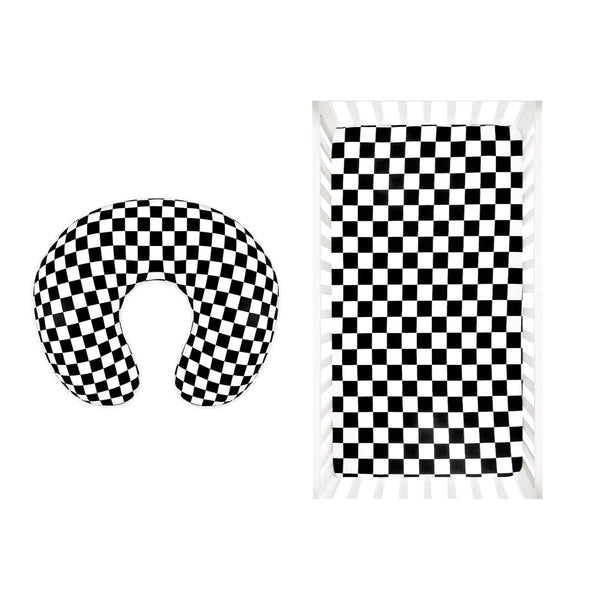 Nursing Pillow Cover and Fitted Crib Sheets for Baby Boys and Girls,