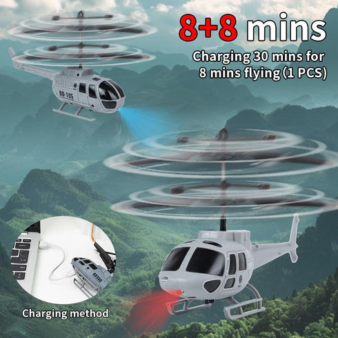 Generic Girls,2 Pack 2 6-8 Remote Control Helicopter for Kids Boys Military Toys Attack Helicopter,Army Style Model RC