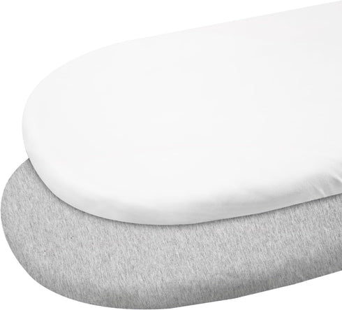 Gllquen Baby Bassinet Sheets 2 Pack, 100% Organic Cotton Bassinet Fitted Sheets