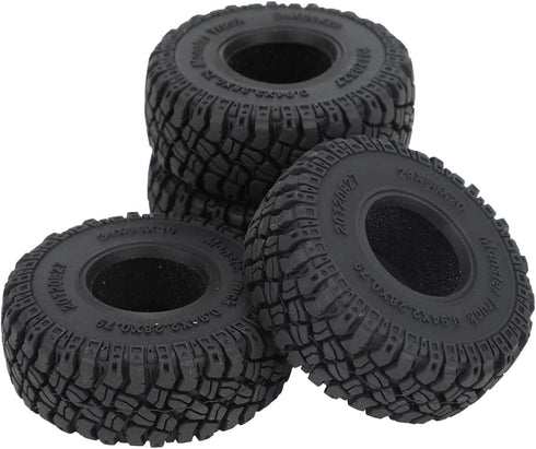1.0 Tires-2.28in*0.94in RC Crawling Tires, All Terrain Large Tyre for 1/18 TRX4M 1/24 SCX24 AX24 FCX24 RC Crawler