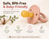 Personalized BPA Free Pacifier & Clip Natural Rubber Baby Pacifier with Custom Name Soft, Safe & Soothing for Newborns