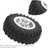 55mm/2.2in 1/10 Scale Rubber Tires & Wheel Rims AntiSkid for D12 Model Parts (Silver S)