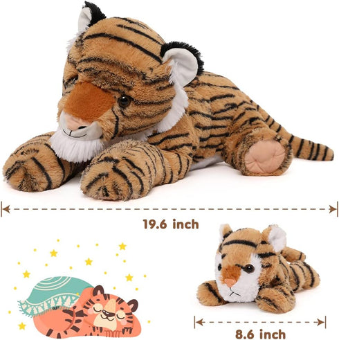 20" Set Mommy 3 4PCs MaoGoLan Tiger Stuffed Animals - Giant Stuffed Tiger with Babies Plush Toy Birthday Gift for Kids