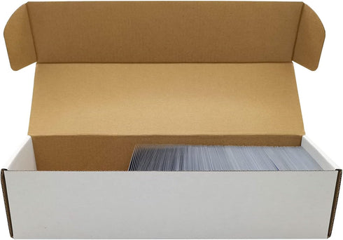 Cardboard Storage Boxes with Dividers for Baseball, Football, Sports Cards and MTG Playing Cards - 6 Count