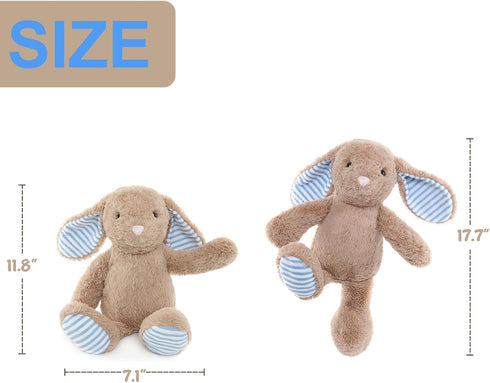 Rabbit Bunny Stuffed Animals Plush Toys - Birthday, Bedtime, Christmas, Easter Gifts for Kids Boys Girls