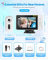 TinyShield 1080P 4X 360 Wireless Baby Car Camera for Newborn Essentials with Auto Night Vision, HD Car Baby Monitor