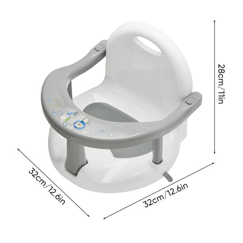 Lucakuins 6-18 Newborn Infant Baby Bath Seat, Non-Slip Infants Baby Bath Chair for Bathtub, Cute Shape Baby Shower