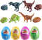 4 Pack Jumbo Dinosaur Deformation Eggs with Toys Inside, Kids Party Favors, Easter Basket Stuffers