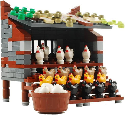 NW Farm Building Blocks Park Accessories Plant Set, DIY Building Bricks Kit Compatible with Major Brands