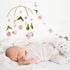 Set Baby Mobile for Crib, Crib Nursery Mobile for Boys Girls, Boho Bee Flower Nursery Decor Soothe Toy Baby Shower