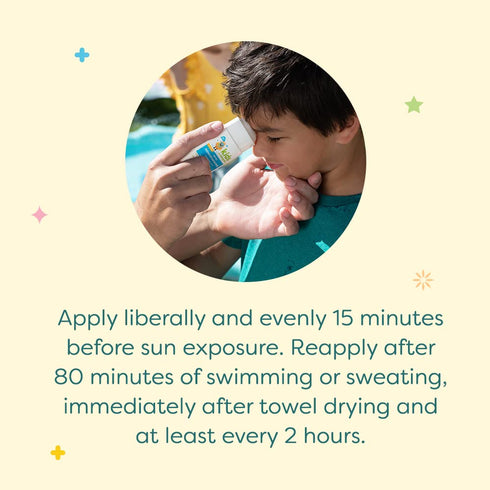 50 |1.6oz (Pack 2) Babyganics SPF Travel Size Kids Sunscreen Stick UVA UVB Protection | Water & Sweat Resistant