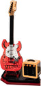 HJPLPXH Rock Guitar Interactive Building Block Set, Creative Construction Model Toy with Display