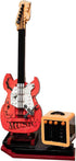 HJPLPXH Rock Guitar Interactive Building Block Set, Creative Construction Model Toy with Display